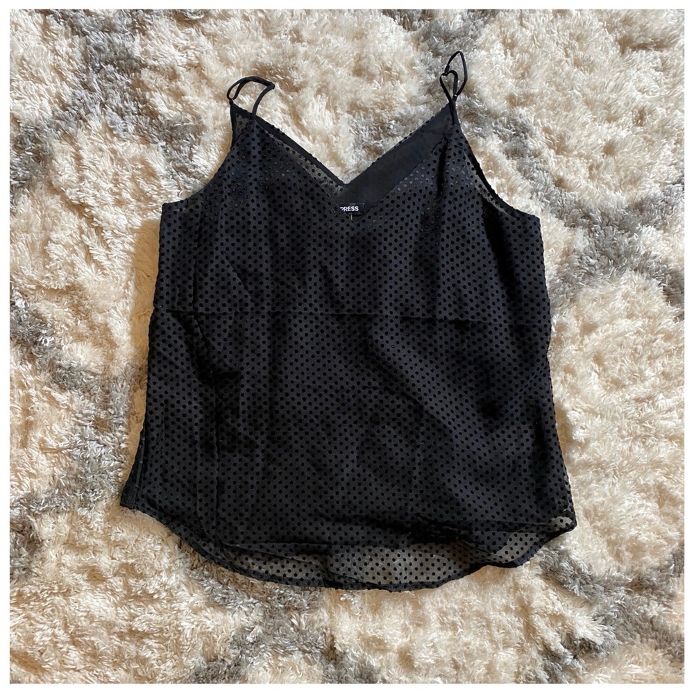 Express Velvet Dot Downtown Cami